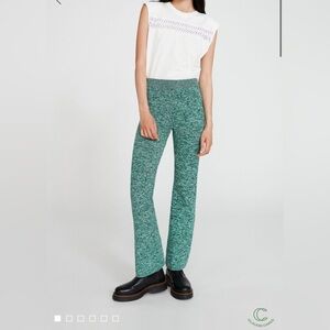 CLAUDIE PIERLOT GREEN STRETCH PANTS